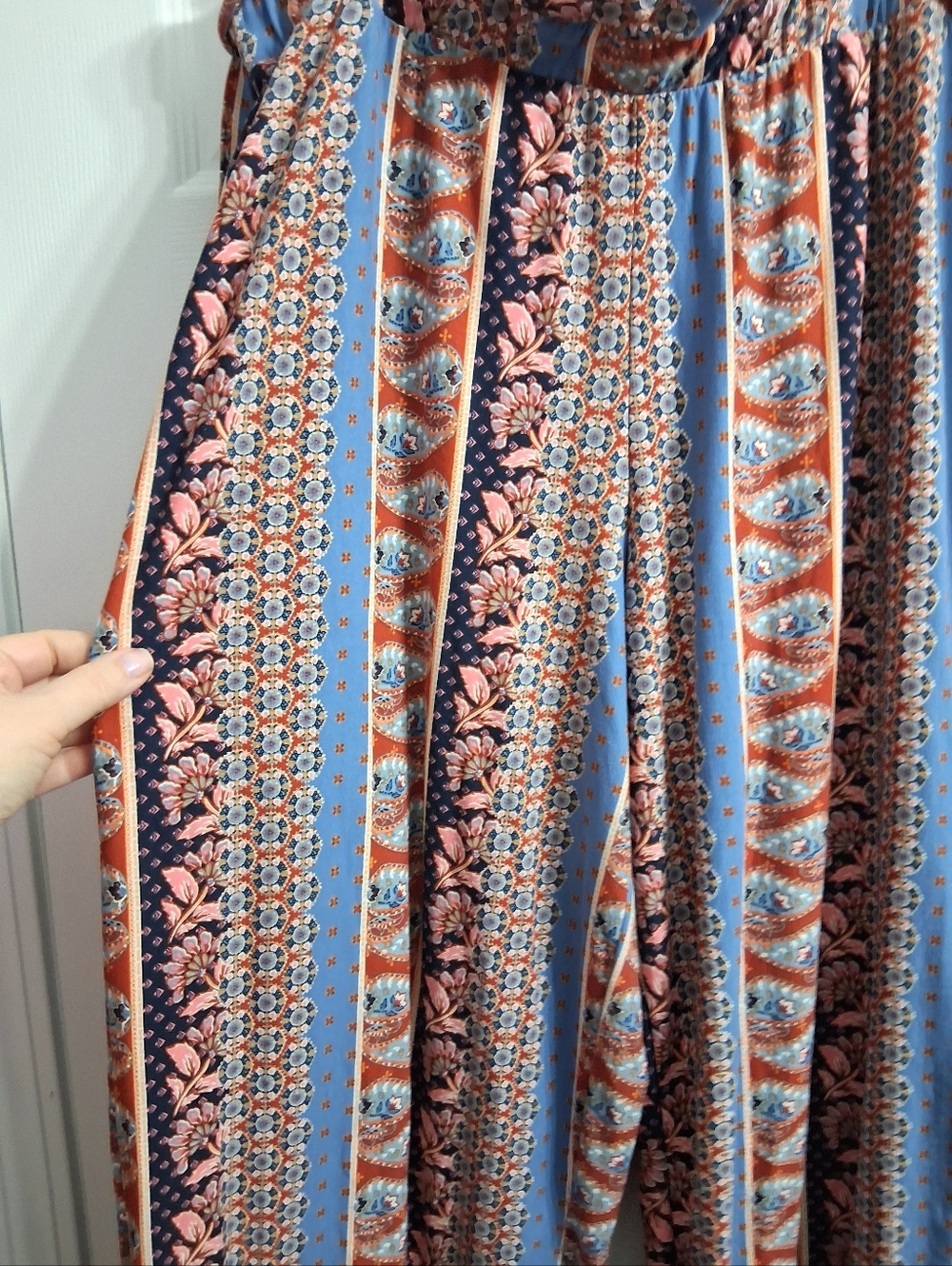 Pink Republic Boho Pants Botanical Pattern Soft Comfy XL - Picture 3 of 13